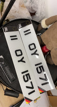 Load image into Gallery viewer, 3d 50mm gel metro plates with black irl badge and German corners or m sport corners
